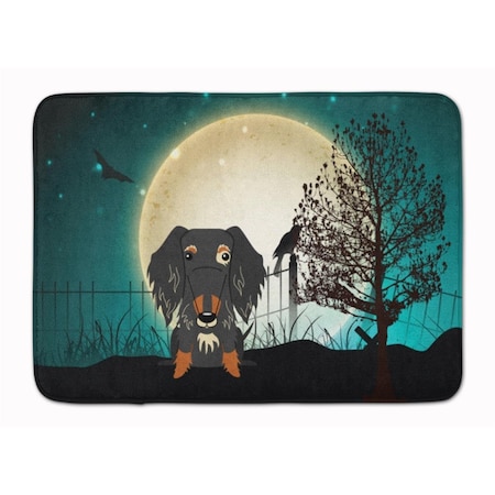 Carolines Treasures Halloween Wire Haired Dachshund Dapple Machine Washable Memory Foam Mat BB2318RUG